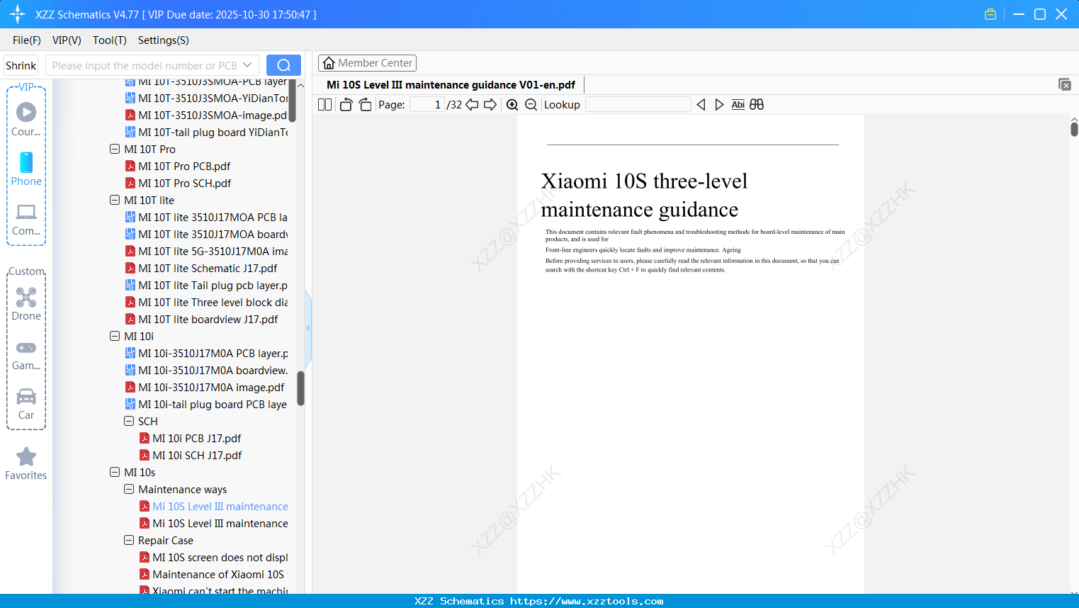 Xiaomi Mi 10S Level III Maintenance Guidance V01-en